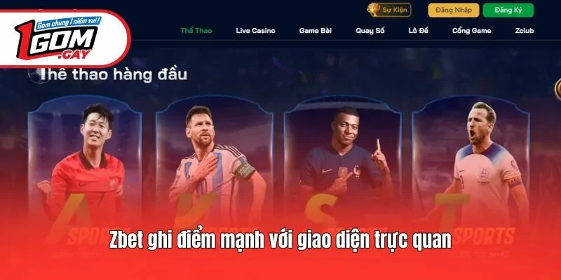 Zbet ghi điểm mạnh với giao diện trực quan